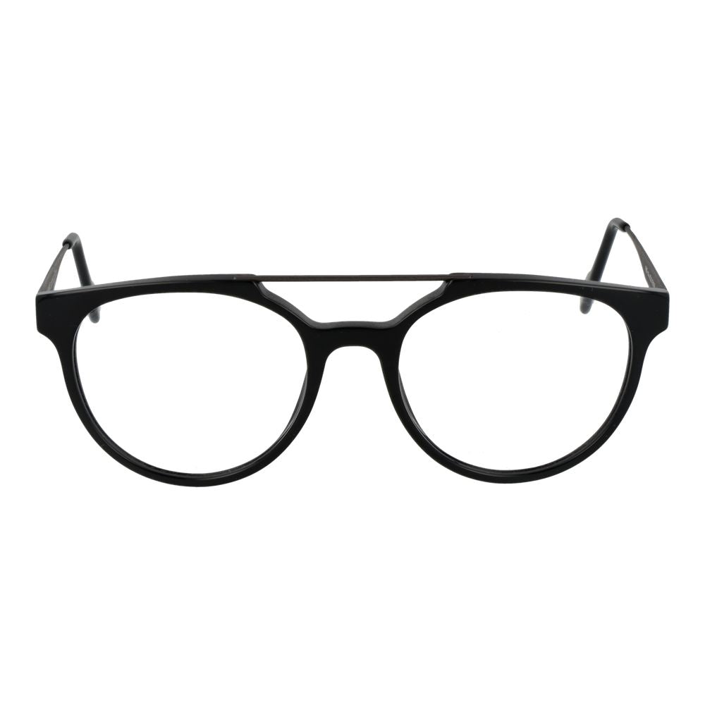 Eyeglasses Frames by Andy Wolf for unisex in acetate black features a refined silhouette, showcasing a refined black coloured frame and full-frame frame design for a sophisticated, premium look.