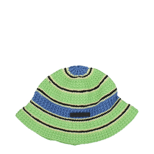 Bucket Hat by Stella McCartney for women in cotton blue & green features an cosmopolitan chic silhouette, showcasing the cosmopolitan chic design of the Cotton Bucket Hat collection with a sophisticated cosmopolitan chic finish.