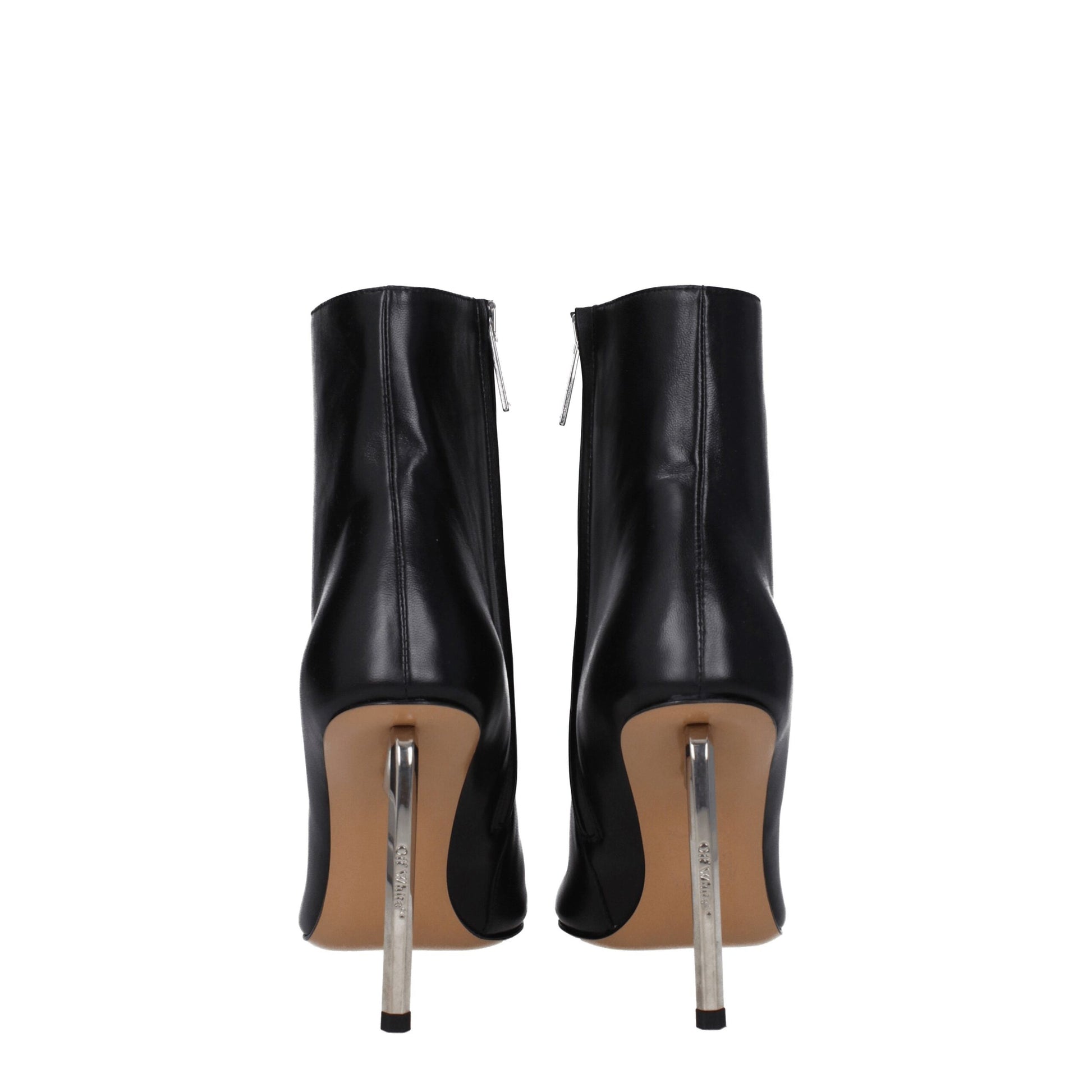High-Heel Ankle Boots by Off-White for women in leather black, silver & white features an enchanting design from the Women's Leather High-Heel Ankle Boots collection, highlighting a enchanting high-heel 10-cm-heel and for a refined look.