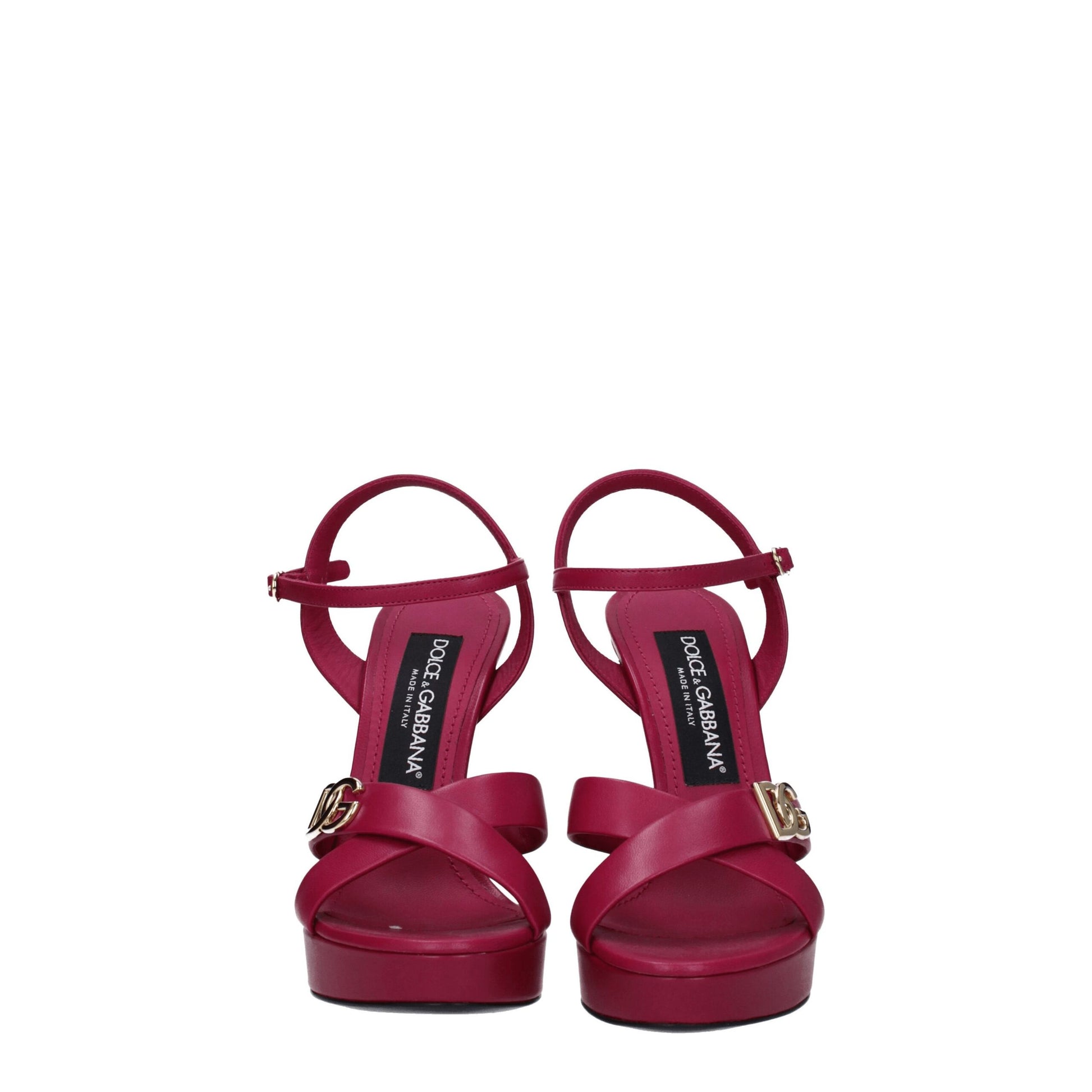 Very-High-Heel Sandals by Dolce & Gabbana for women in leather fuchsia, gold, hibiscus & pink features an architectural design from the Women's Leather Very-High-Heel Sandals collection, defined by a architectural high-heel 12-5-cm-heel very-high-heel and open toe style for a architectural finish.