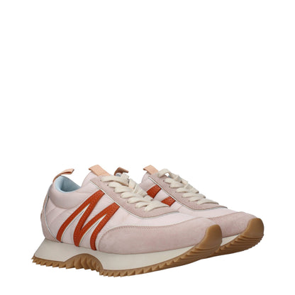Sneakers by Moncler for women in rubber & fabric pink presents a on trend silhouette from the Women's Chunky Rubber & Fabric Sneakers collection, showcasing a on trend chunky style for an elevated aesthetic.