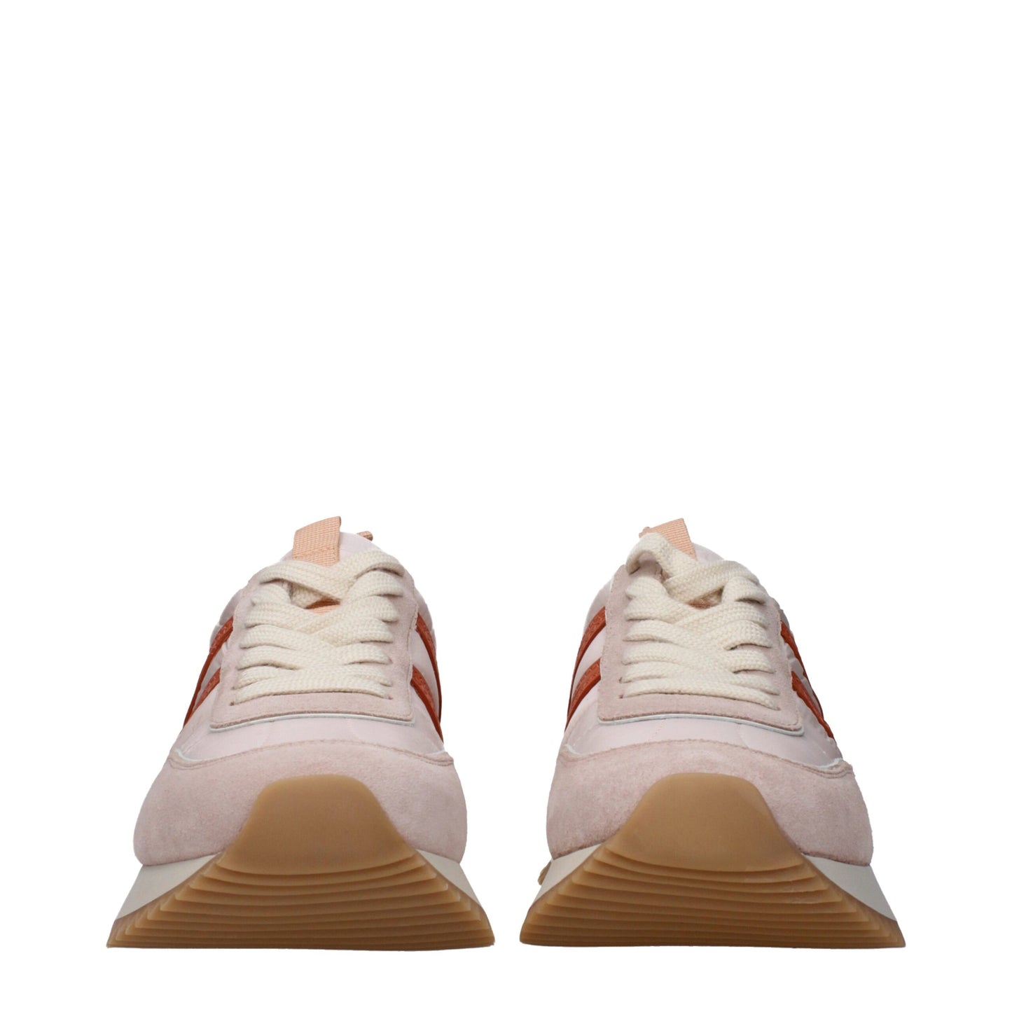 Sneakers by Moncler for women in rubber & fabric pink presents a on trend silhouette from the Women's Chunky Rubber & Fabric Sneakers collection, showcasing a on trend chunky style for an elevated aesthetic.