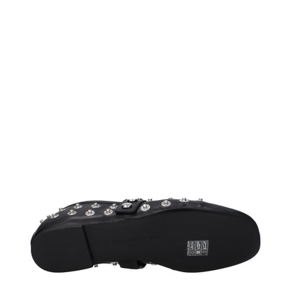 Ballet Flat Shoes by Stella McCartney for women in leather & rubber black & silver presents a impeccable silhouette as Women's Leather & Rubber Ballet Flat Shoes, artfully designed with a and a impeccable round toe style for a refined, upscale finish.