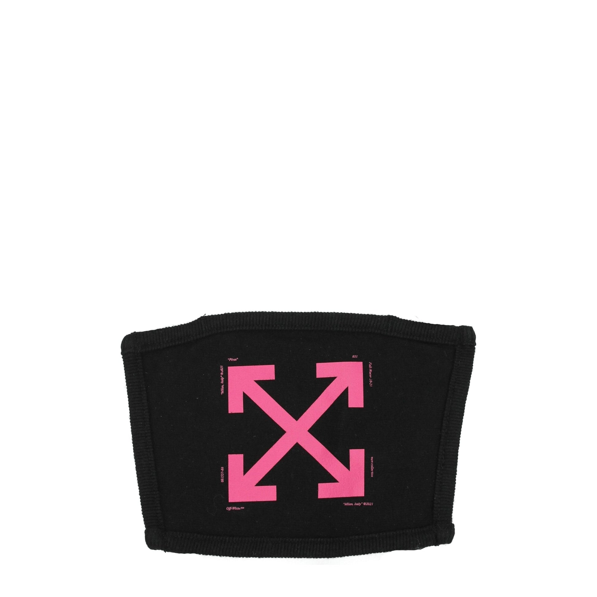 Face Mask by Off-White for women in silk black, fuchsia & white showcases a artisanal-chic finish, embodying the sophisticated aesthetic of the Cotton Face Mask with a artisanal-chic design.