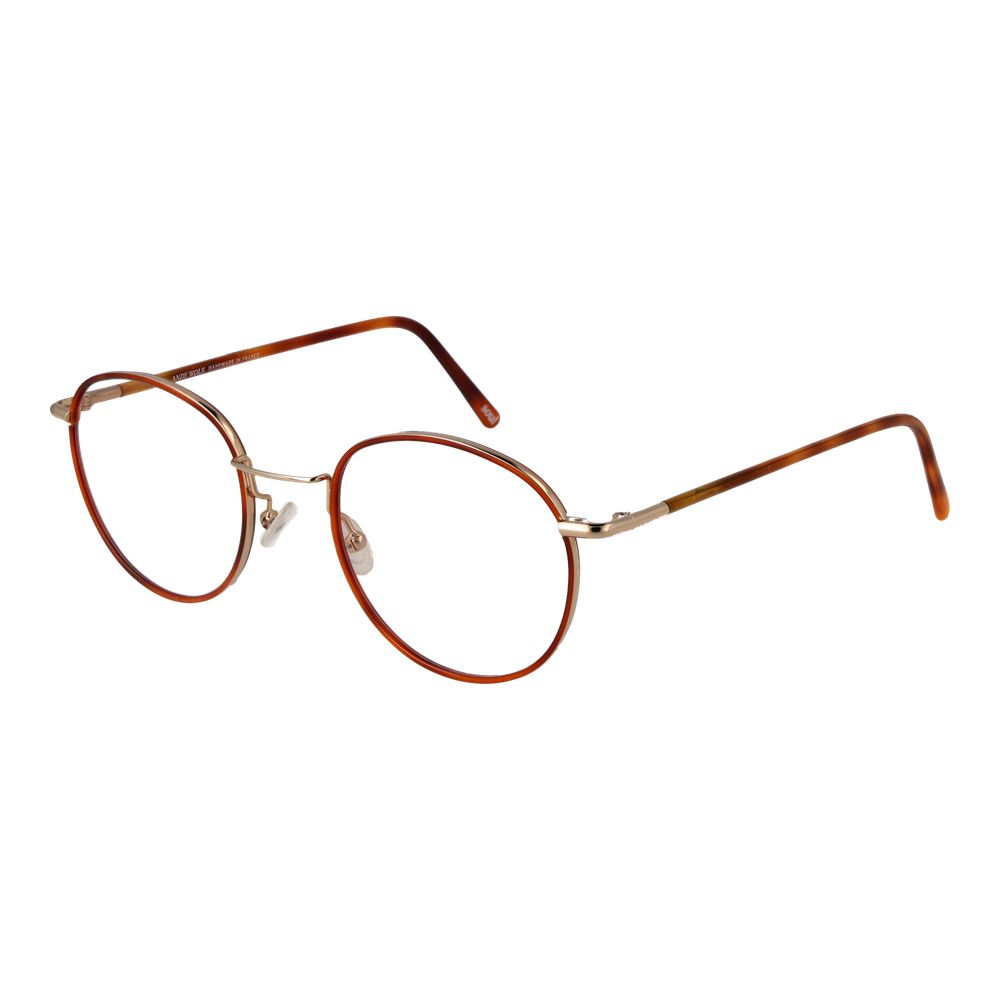 Eyeglasses Frames by Andy Wolf for unisex in metal orange features a refined silhouette, showcasing a refined orange coloured frame and full-frame frame design for a sophisticated, premium look.