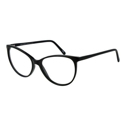 Eyeglasses Frames by Andy Wolf for unisex in acetate black showcases a reflective silhouette, artfully incorporating a sophisticated black coloured frame with a distinct full-frame frame design.