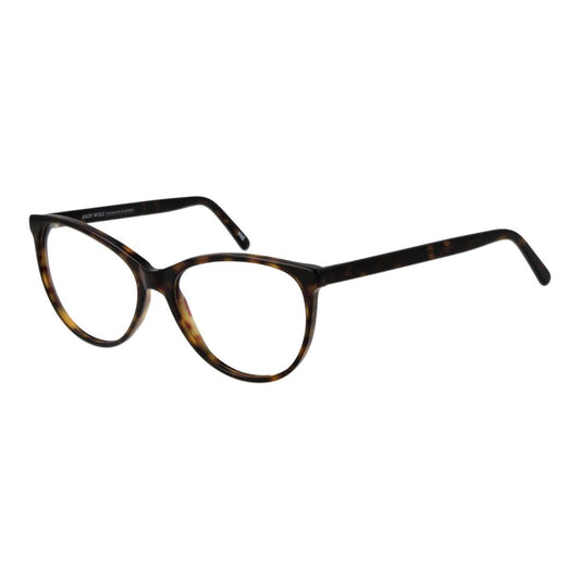 Eyeglasses Frames by Andy Wolf for unisex in acetate brown features an refined silhouette, showcasing the refined brown coloured frame and sophisticated full-frame frame design.