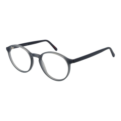 Eyeglasses Frames by Andy Wolf for unisex in cotton gray showcases a reflective silhouette, artfully incorporating a sophisticated gray coloured frame with a distinct full-frame frame design.