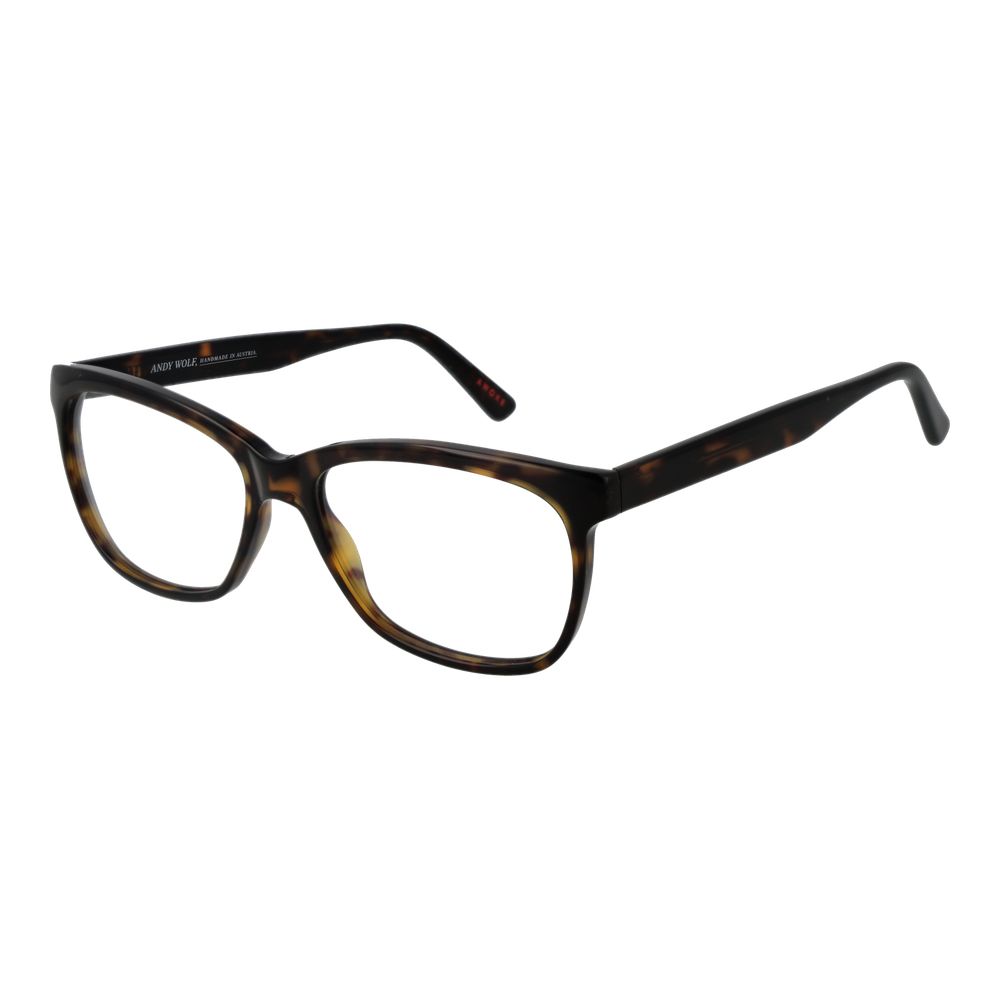 Eyeglasses Frames by Andy Wolf for unisex in acetate brown features an refined silhouette, showcasing a sophisticated brown coloured frame and refined full-frame frame design for a refined look.