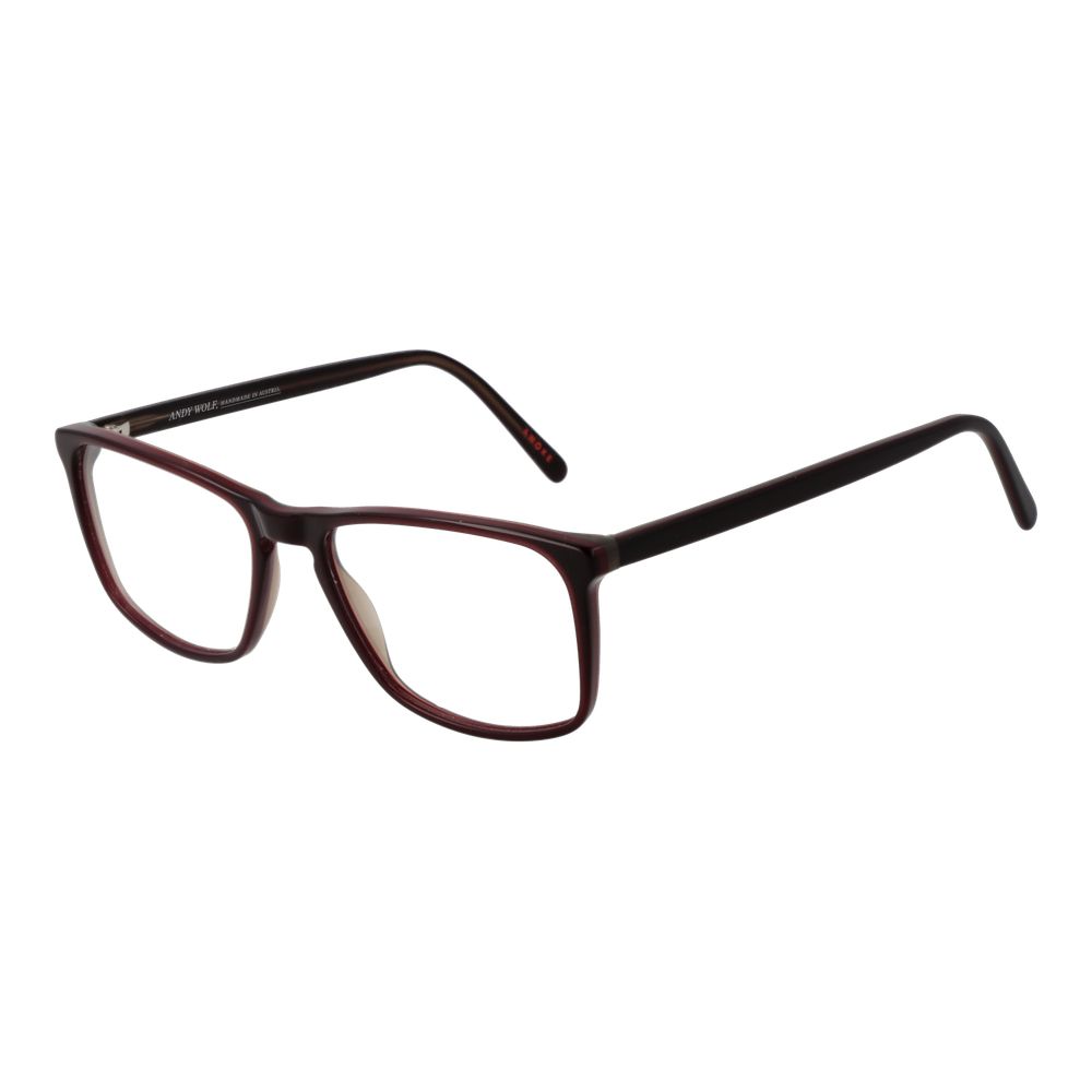Eyeglasses Frames by Andy Wolf for unisex in acetate burgundy features a refined silhouette, showcasing a refined burgundy coloured frame and full-frame frame design for a sophisticated, premium look.