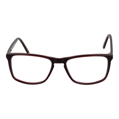 Eyeglasses Frames by Andy Wolf for unisex in acetate burgundy showcases a reflective silhouette, artfully incorporating a sophisticated burgundy coloured frame with a distinct full-frame frame design.