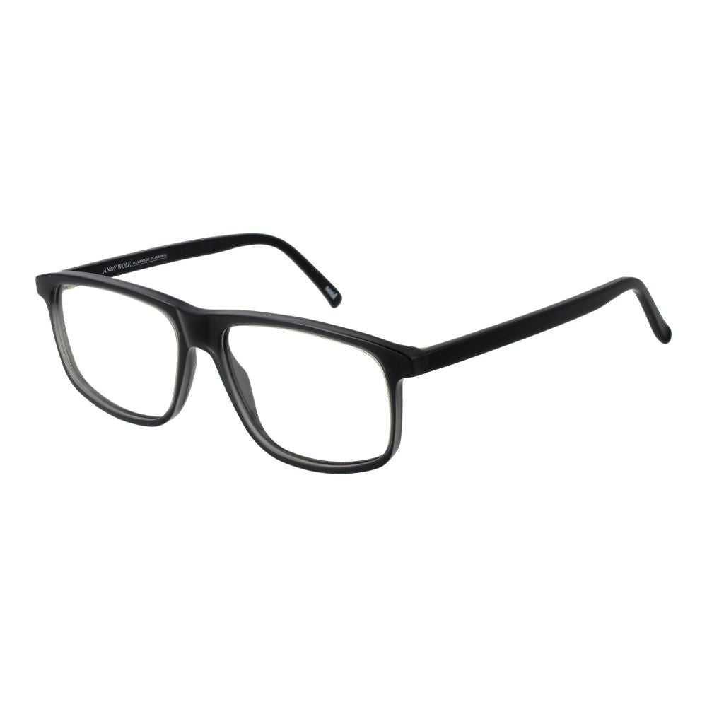 Eyeglasses Frames by Andy Wolf for unisex in acetate black features an refined silhouette, showcasing a sophisticated black coloured frame and refined full-frame frame design for a refined look.