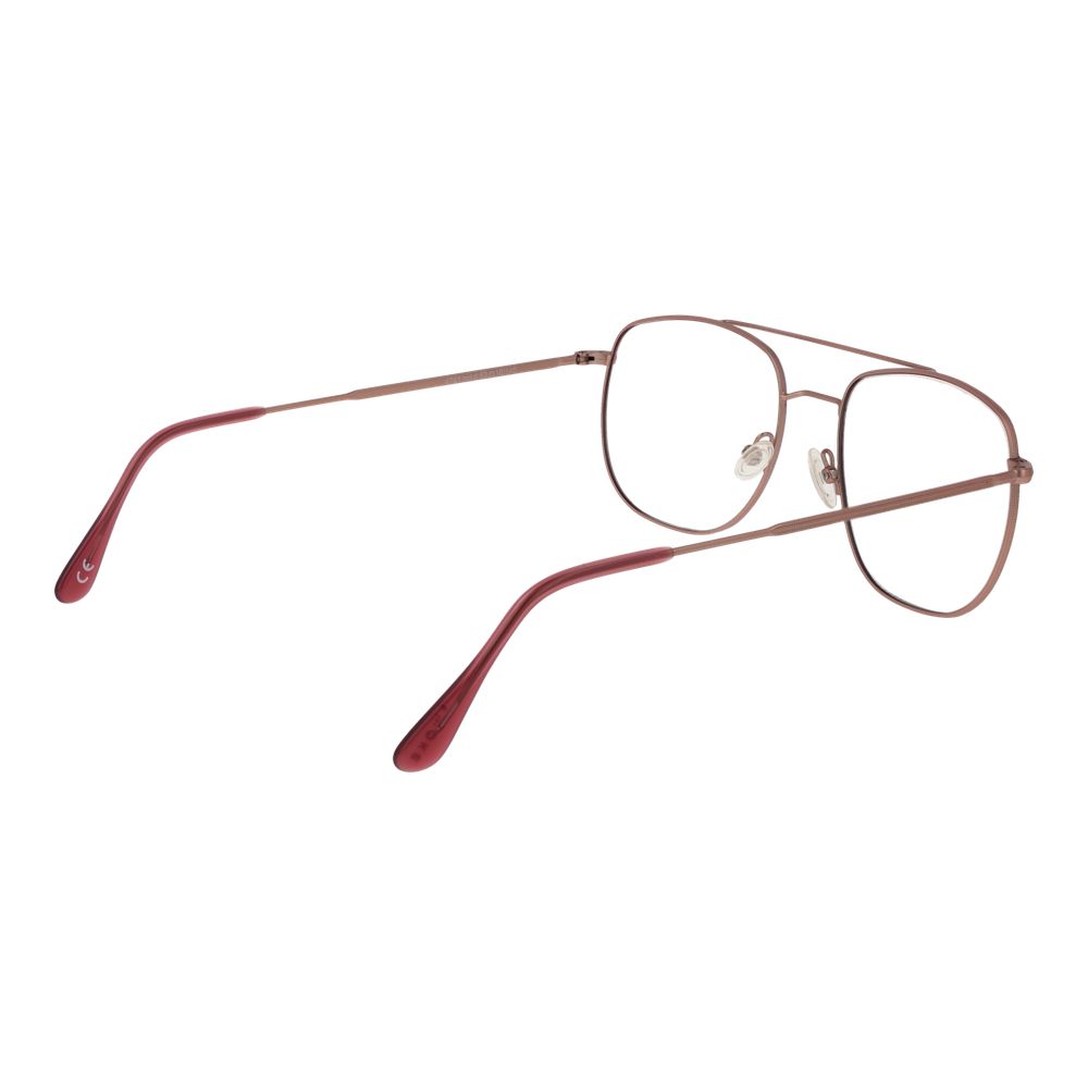 Eyeglasses Frames by Andy Wolf for unisex in metal burgundy showcases a reflective silhouette, artfully incorporating a sophisticated burgundy coloured frame with a distinct full-frame frame design.