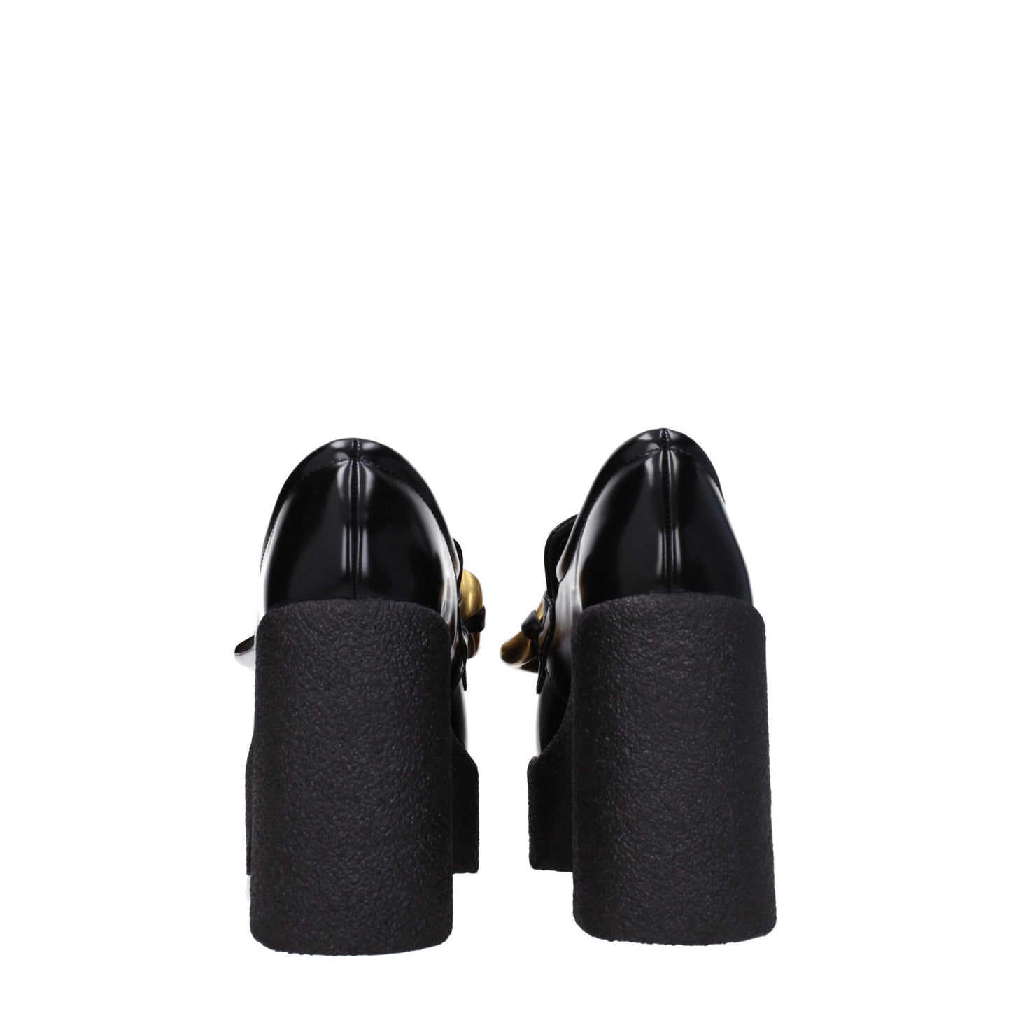 Very-High-Heel Platform Loafer Pumps Shoes by Stella McCartney for women in leather & rubber black showcases a timeless silhouette from the Women's Leather & Rubber Very-High-Heel Platform Loafer Pumps Shoes collection, featuring a timeless high-heel platform 11-cm-heel very-high-heel and square toe style for a timeless finish.