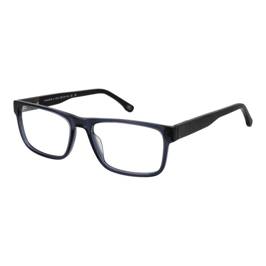 Eyeglasses Frames by Land Rover for men in acetate blue showcases a reflective silhouette, artfully incorporating a sophisticated blue coloured frame with a distinct full-frame frame design.