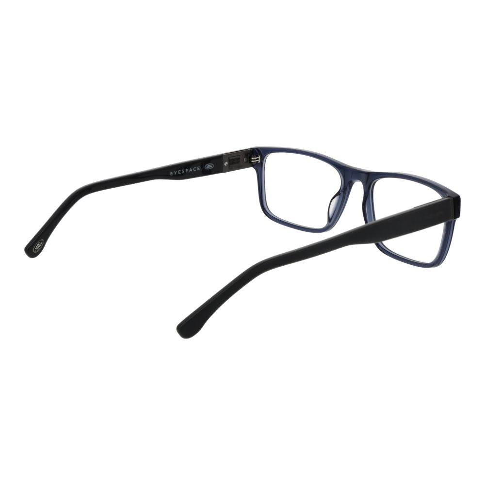 Eyeglasses Frames by Land Rover for men in acetate blue showcases a reflective silhouette, artfully incorporating a sophisticated blue coloured frame with a distinct full-frame frame design.