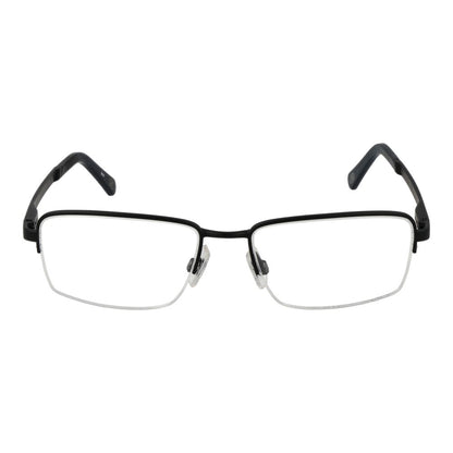 Eyeglasses Frames by Land Rover for men in stainless steel black features a refined silhouette, showcasing a refined black coloured frame and half-frame frame design for a sophisticated, premium look.