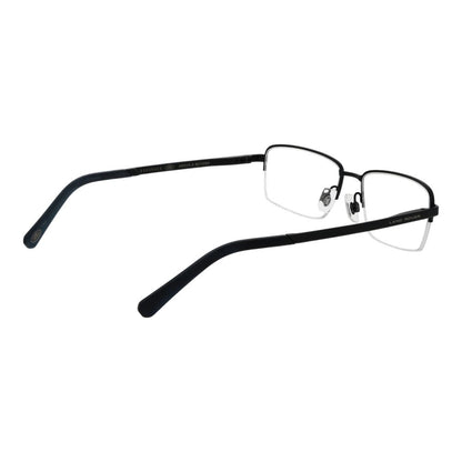 Eyeglasses Frames by Land Rover for men in stainless steel black showcases a refined half-frame frame design with a refined black coloured frame finish for a refined and sophisticated look.
