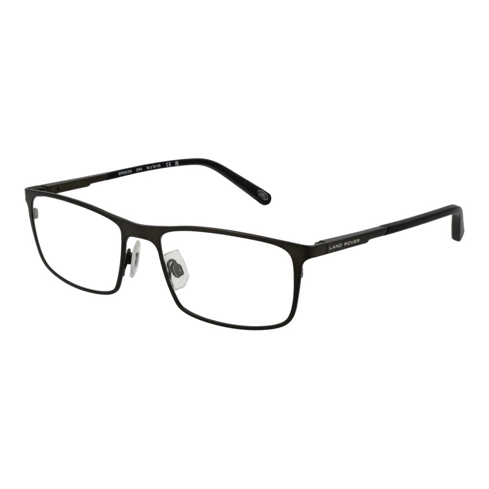 Eyeglasses Frames by Land Rover for men in stainless steel olive features an refined silhouette, showcasing a sophisticated olive coloured frame and refined full-frame frame design for a refined look.