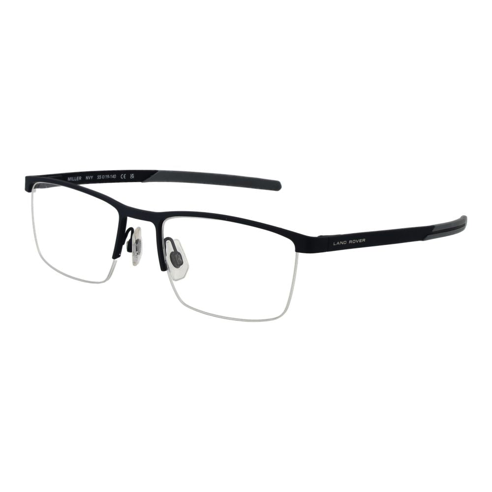 Eyeglasses Frames by Land Rover for men in acetate blue features a refined silhouette, showcasing a refined blue coloured frame and half-frame frame design for a sophisticated, premium look.