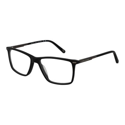 Eyeglasses Frames by Land Rover for men in acetate black showcases a refined full-frame frame design with a refined black coloured frame finish for a refined and sophisticated look.