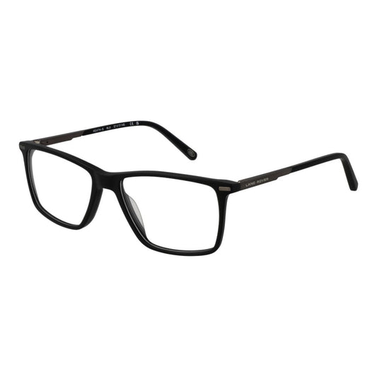 Eyeglasses Frames by Land Rover for men in acetate black showcases a refined full-frame frame design with a refined black coloured frame finish for a refined and sophisticated look.