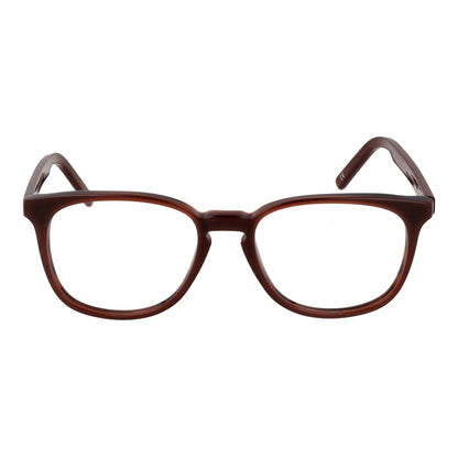 Eyeglasses Frames by Andy Wolf for unisex in acetate brown features an refined silhouette, showcasing the refined brown coloured frame and sophisticated full-frame frame design.