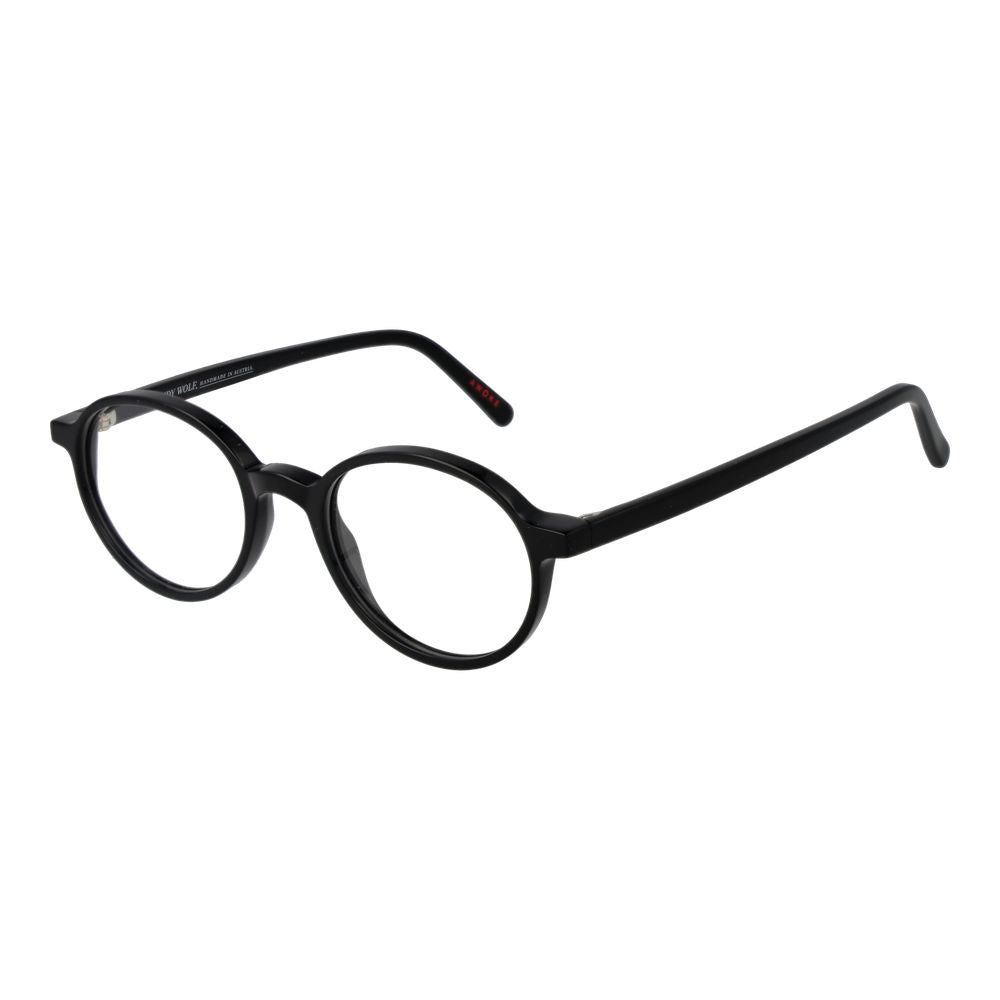 Eyeglasses Frames by Andy Wolf for unisex in acetate black features a refined silhouette, showcasing a refined black coloured frame and full-frame frame design for a sophisticated, premium look.