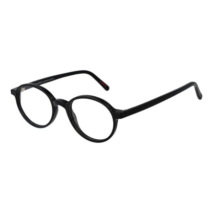 Eyeglasses Frames by Andy Wolf for unisex in acetate black features a refined silhouette, showcasing a refined black coloured frame and full-frame frame design for a sophisticated, premium look.
