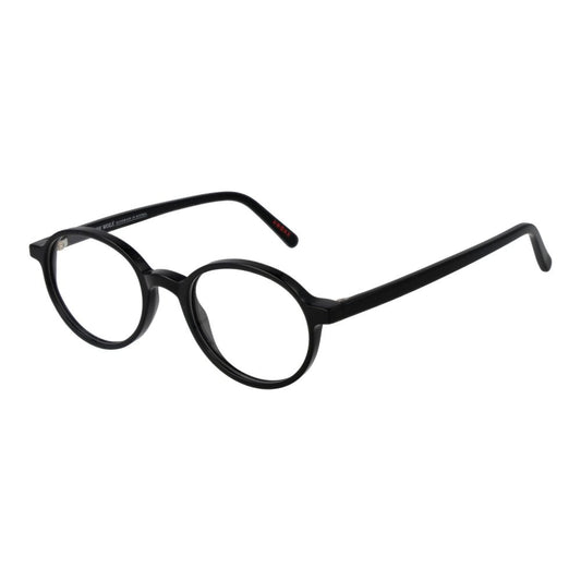 Eyeglasses Frames by Andy Wolf for unisex in acetate black features a refined silhouette, showcasing a refined black coloured frame and full-frame frame design for a sophisticated, premium look.