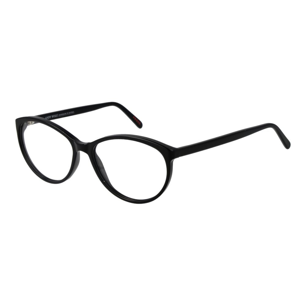 Eyeglasses Frames by Andy Wolf for unisex in acetate black features an refined silhouette, showcasing a sophisticated black coloured frame and refined full-frame frame design for a refined look.
