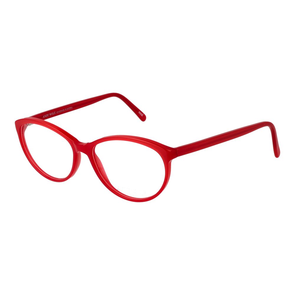 Eyeglasses Frames by Andy Wolf for unisex in acetate red showcases a refined full-frame frame design with a refined red coloured frame finish for a refined and sophisticated look.