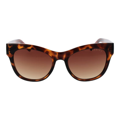 Sunglasses by Radley for women in polycarbonate and brown presents a sumptuous silhouette, featuring brown coloured frame and butterfly full-rim frame design with gradient category-3-dark-tint lens for a sumptuous look.
