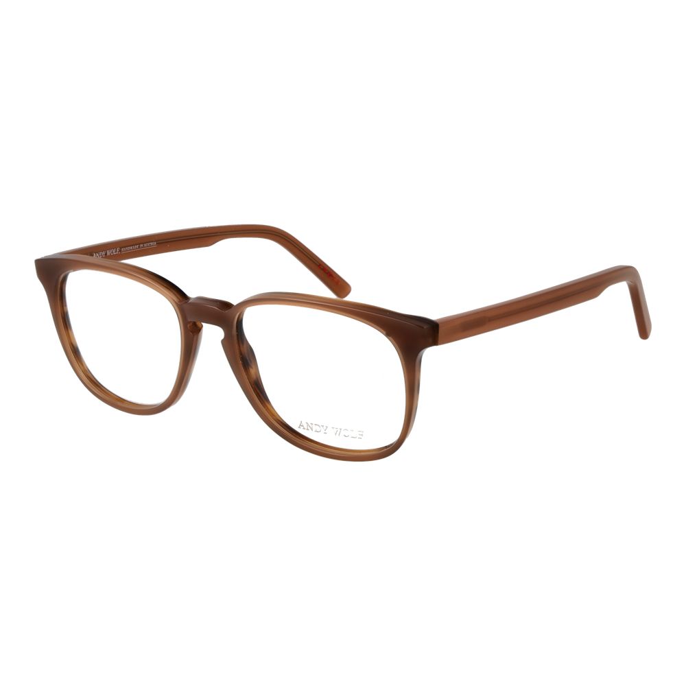 Eyeglasses Frames by Andy Wolf for unisex in acetate brown showcases a refined full-frame frame design with a refined brown coloured frame finish for a refined and sophisticated look.