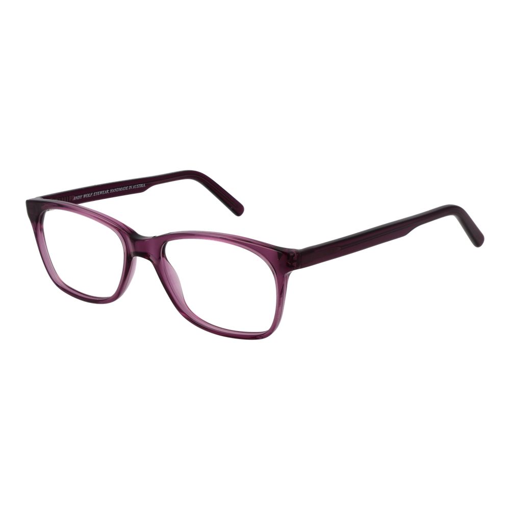 Eyeglasses Frames by Andy Wolf for unisex in acetate and purple showcases an refined full-frame frame design featuring a sophisticated purple coloured frame for an refined and refined aesthetic.