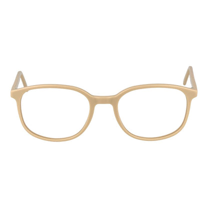 Eyeglasses Frames by Andy Wolf for unisex in acetate cream features an refined silhouette, showcasing the refined cream coloured frame and sophisticated full-frame frame design.