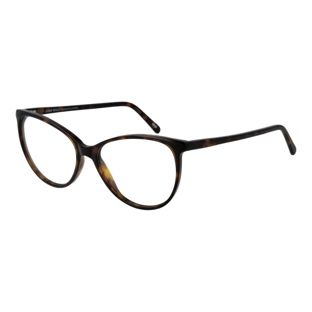 Eyeglasses Frames by Andy Wolf for unisex in acetate brown showcases a refined full-frame frame design with a refined brown coloured frame finish for a refined and sophisticated look.