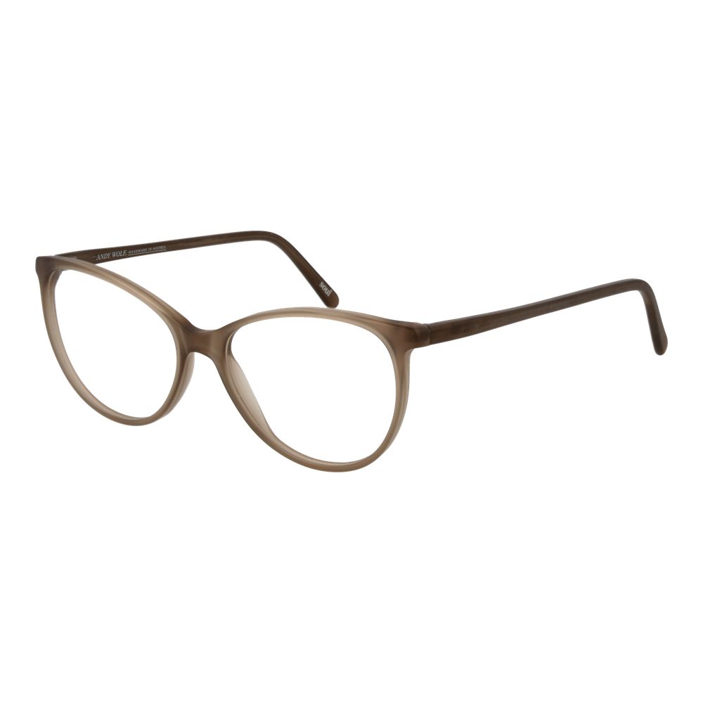 Eyeglasses Frames by Andy Wolf for unisex in acetate beige features an refined silhouette, showcasing the refined beige coloured frame and sophisticated full-frame frame design.