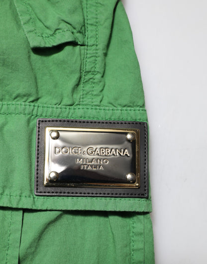 Dolce & Gabbana Women's Regular Fit High Rise Stretch Cotton Cargo Pants - Green