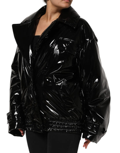 Dolce & Gabbana Women's Quilted Polyester & Polyurethane Puffer Jacket - Black