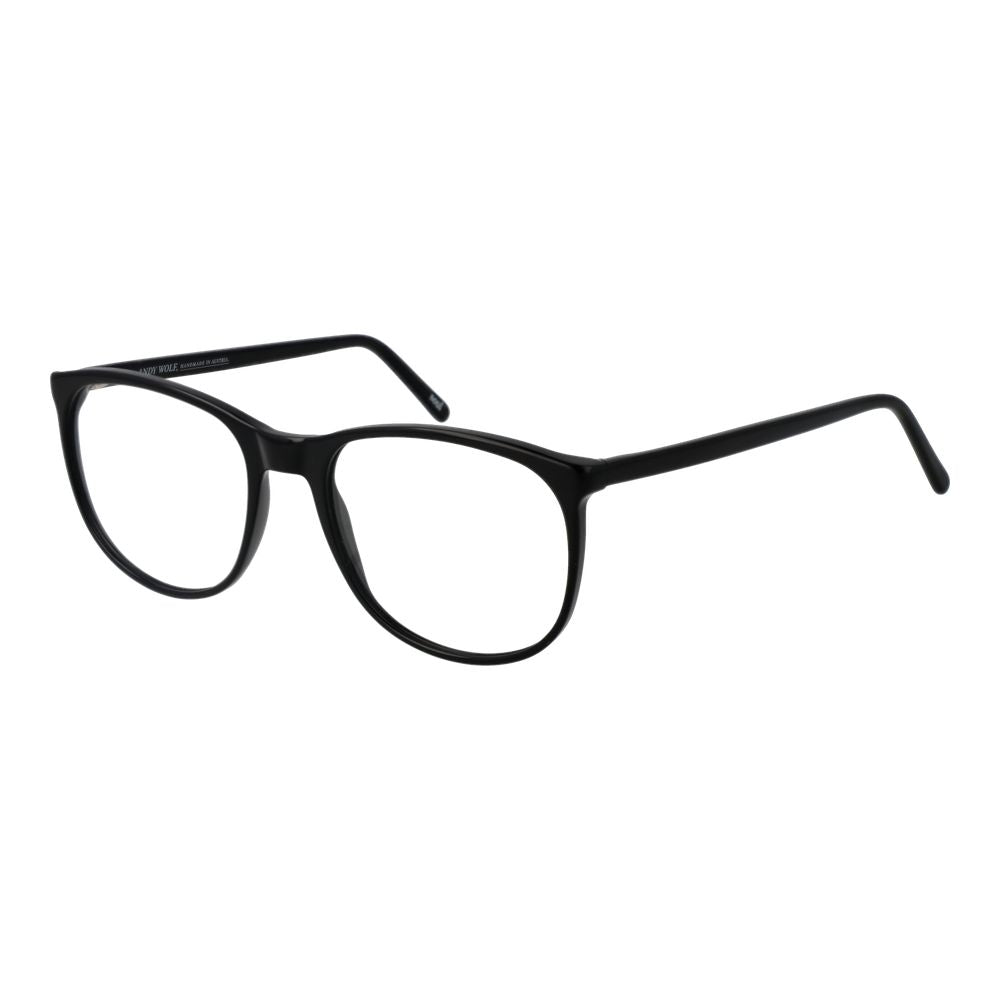 Eyeglasses Frames by Andy Wolf for unisex in acetate black features an refined silhouette, showcasing a sophisticated black coloured frame and refined full-frame frame design for a refined look.