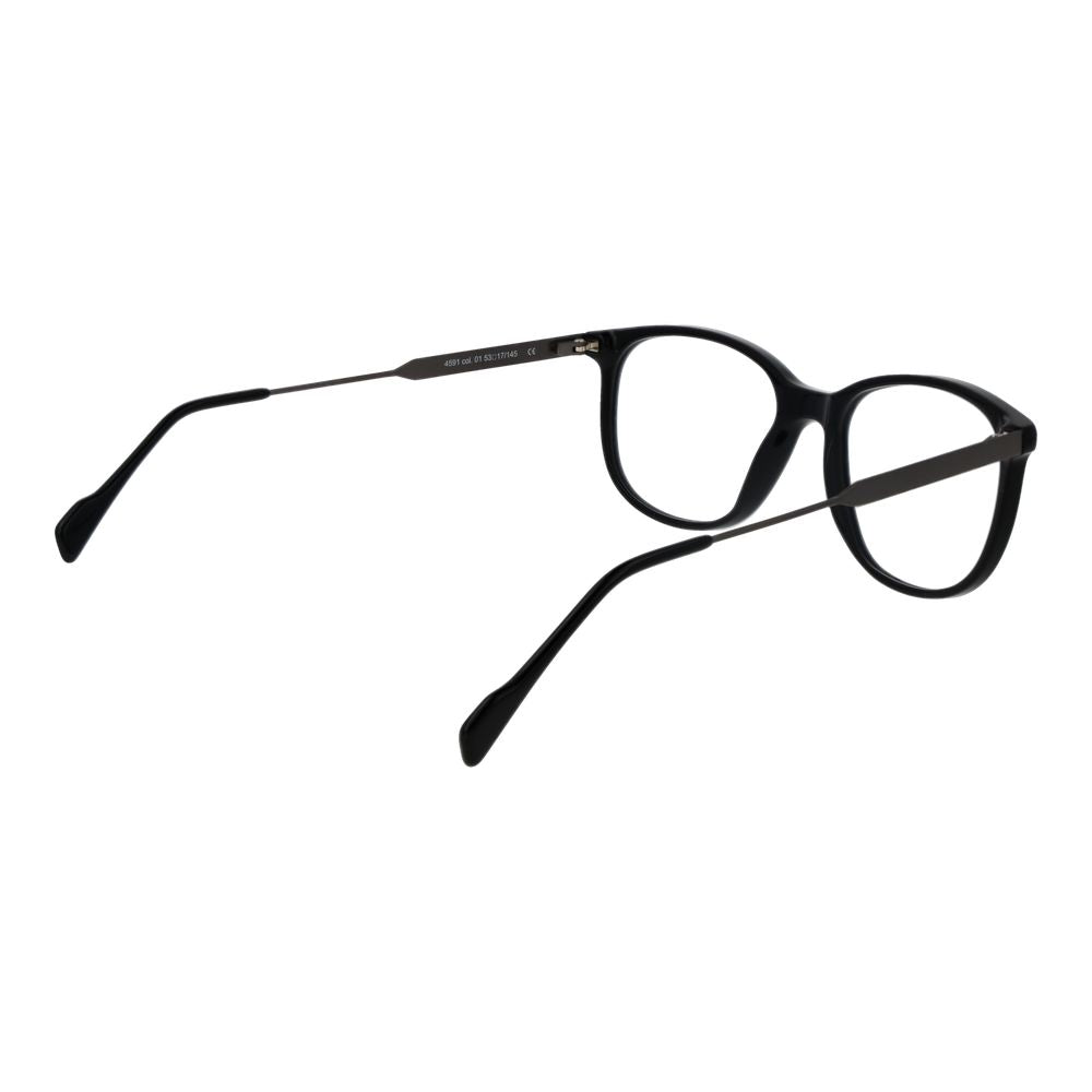 Eyeglasses Frames by Andy Wolf for unisex in acetate black features an refined silhouette, showcasing a sophisticated black coloured frame and refined full-frame frame design for a refined look.