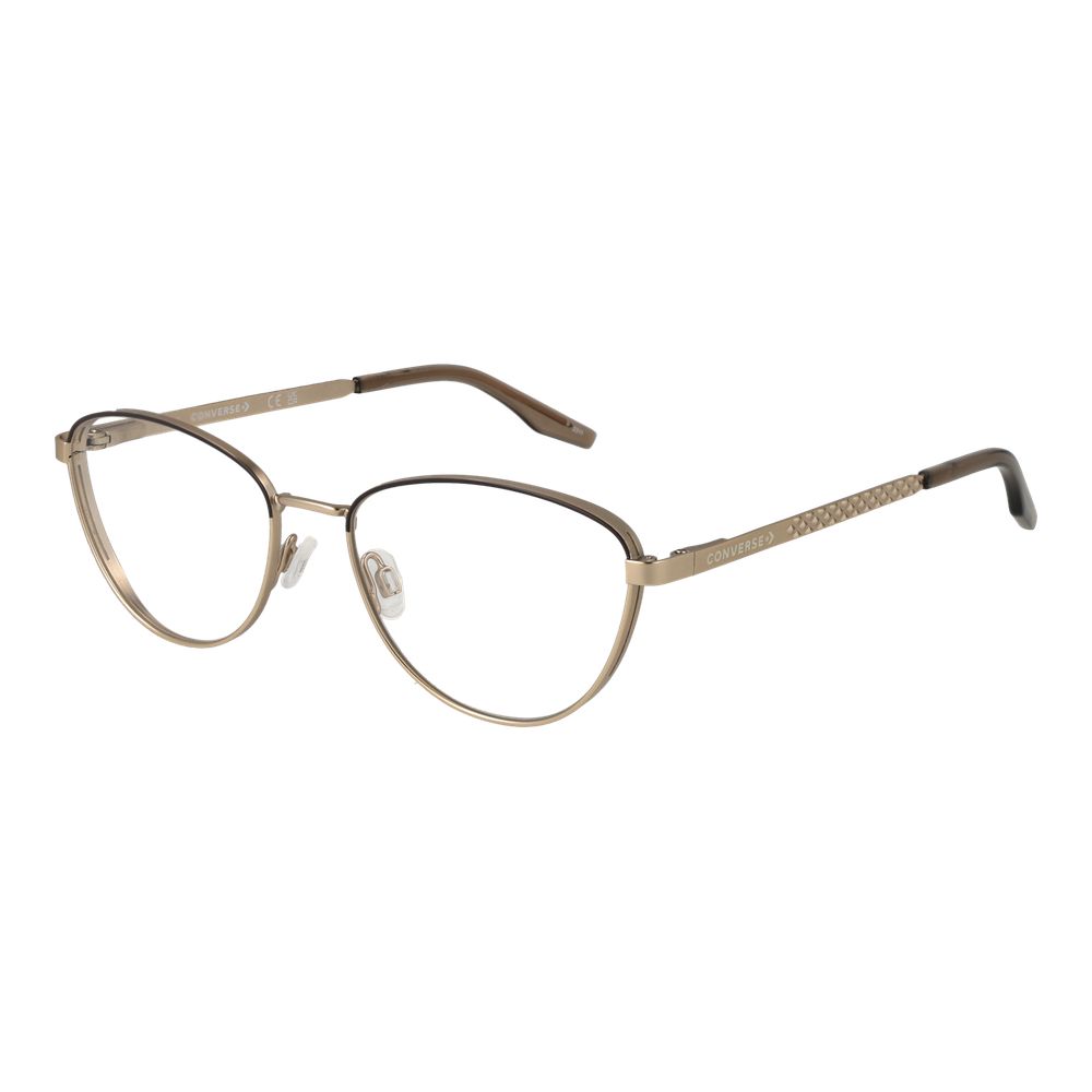 Eyeglasses Frames by Converse for women in metal gold features an refined silhouette, showcasing the refined gold coloured frame and sophisticated full-frame frame design.