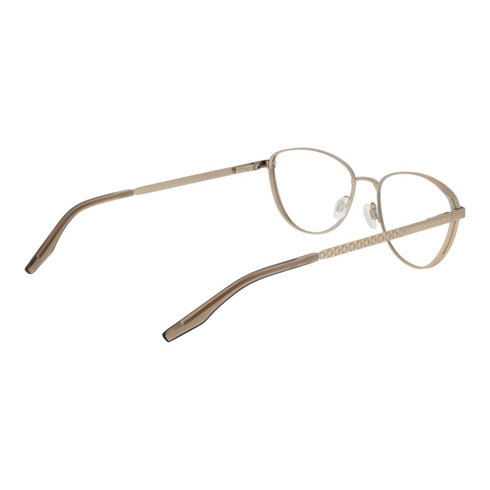 Eyeglasses Frames by Converse for women in metal gold features a refined silhouette, showcasing a refined gold coloured frame and full-frame frame design for a sophisticated, premium look.