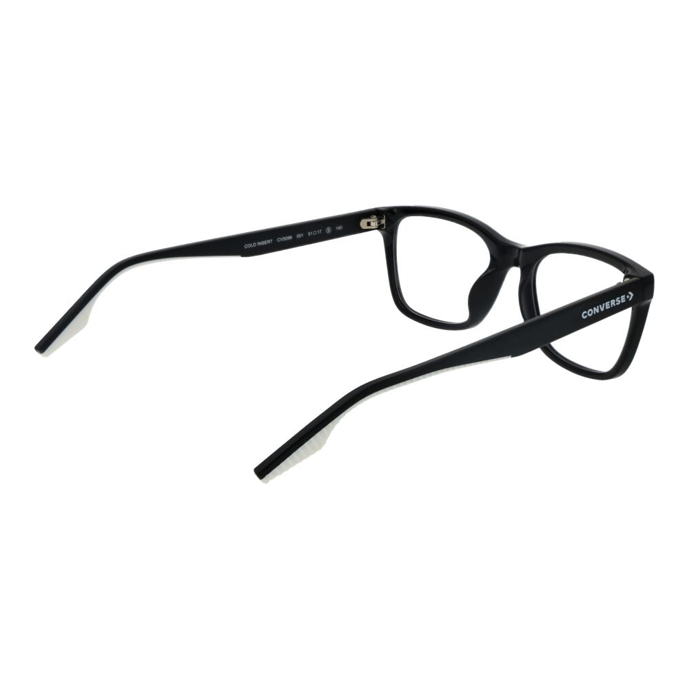 Eyeglasses Frames by Converse for women in plastic black features an refined silhouette, showcasing a sophisticated black coloured frame and refined full-frame frame design for a refined look.
