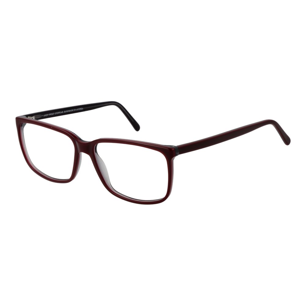 Eyeglasses Frames by Andy Wolf for unisex in acetate burgundy showcases a refined full-frame frame design with a refined burgundy coloured frame finish for a refined and sophisticated look.