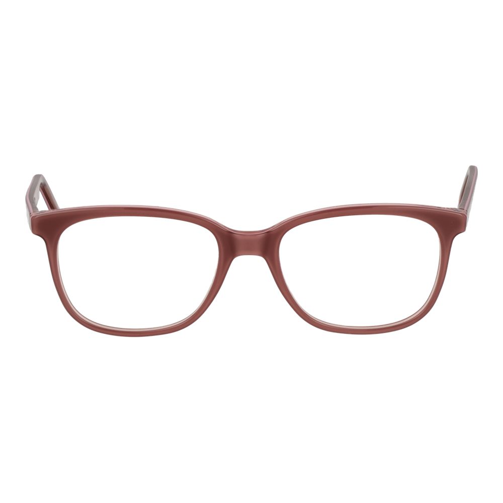 Eyeglasses Frames by Andy Wolf for unisex in acetate pink showcases a reflective silhouette, artfully incorporating a sophisticated rose coloured frame with a distinct full-frame frame design.