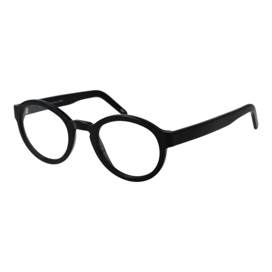Eyeglasses Frames by Andy Wolf for unisex in acetate black showcases a reflective silhouette, artfully incorporating a sophisticated black coloured frame with a distinct full-frame frame design.