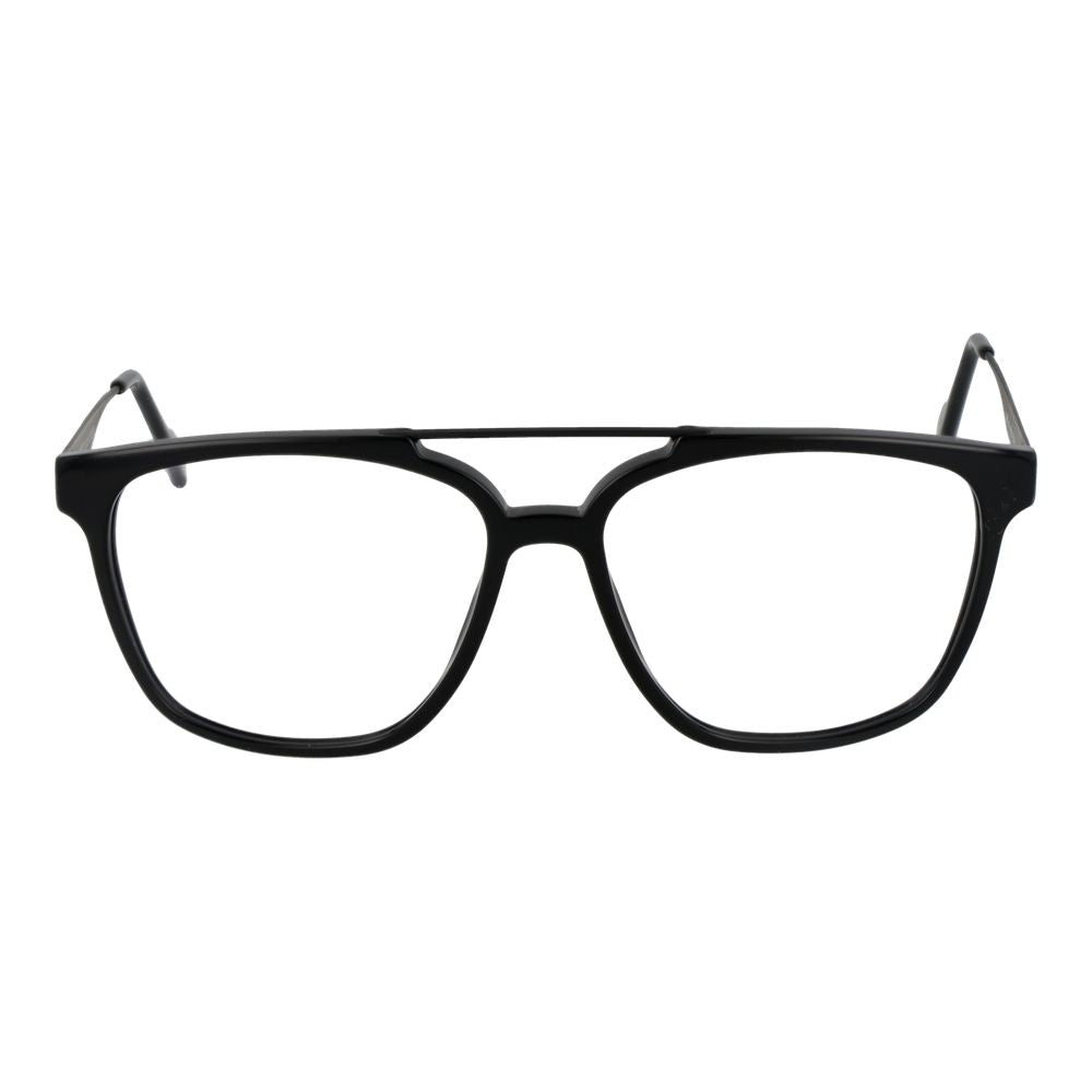 Eyeglasses Frames by Andy Wolf for unisex in metal black showcases a reflective silhouette, artfully incorporating a sophisticated black coloured frame with a distinct full-frame frame design.