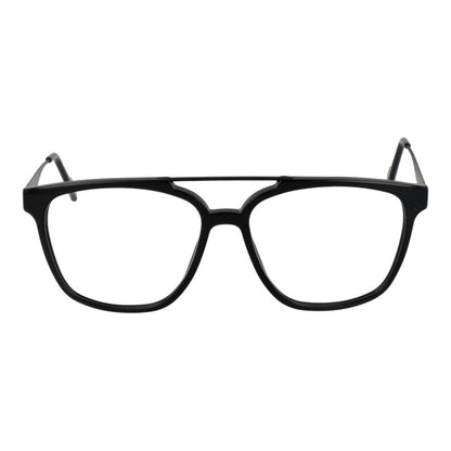 Eyeglasses Frames by Andy Wolf for unisex in metal black showcases a reflective silhouette, artfully incorporating a sophisticated black coloured frame with a distinct full-frame frame design.
